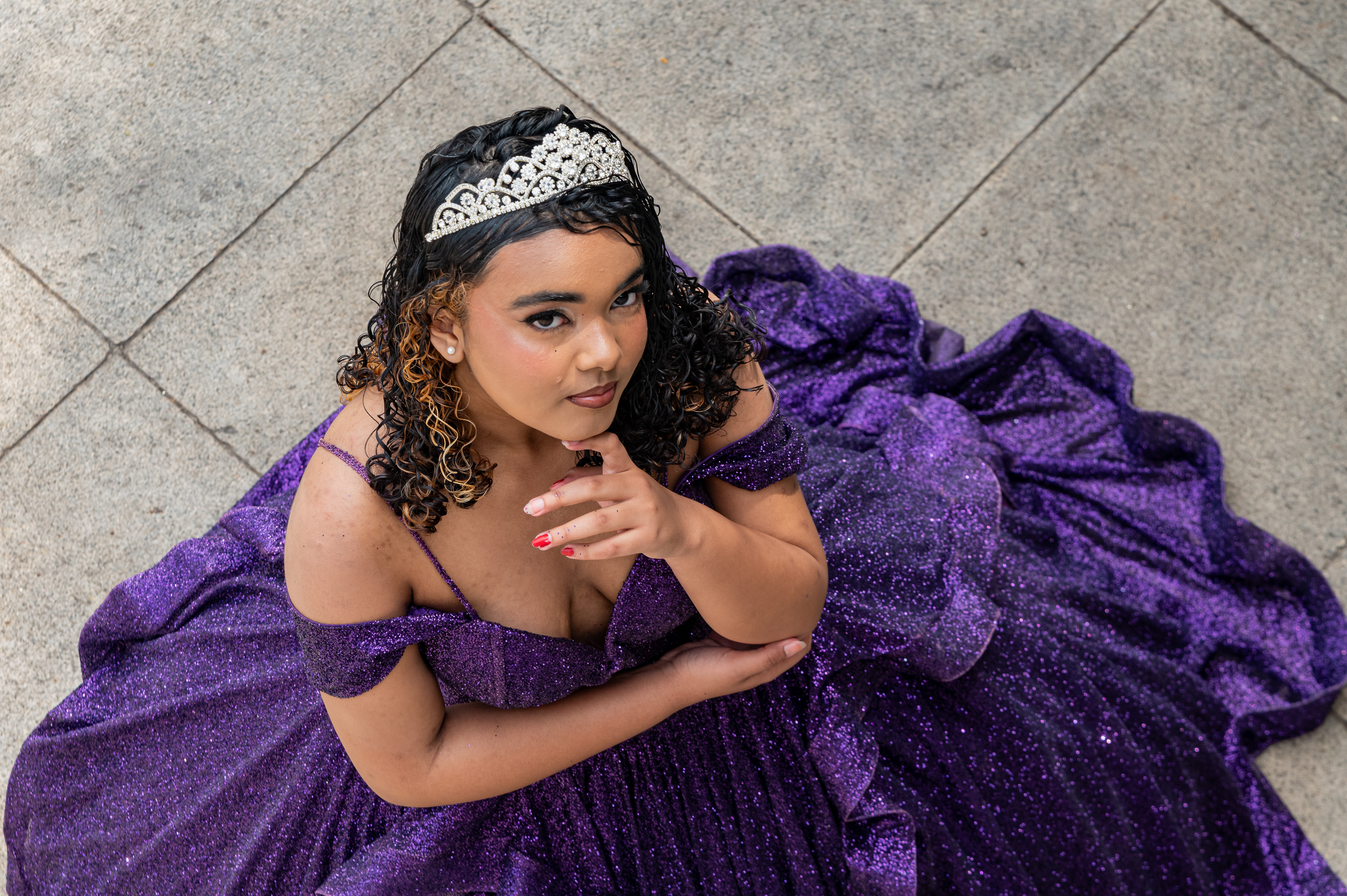 Equipe Nick Eventos com a debutante após a cerimônia